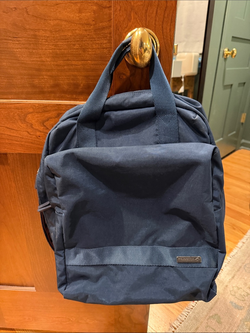 Classic Navy Everyday Travel Backpack with Top Handles - Travelus
